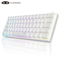 Teclado gamer MageGee Mini 60%, retroiluminação RGB com sensação mecânica