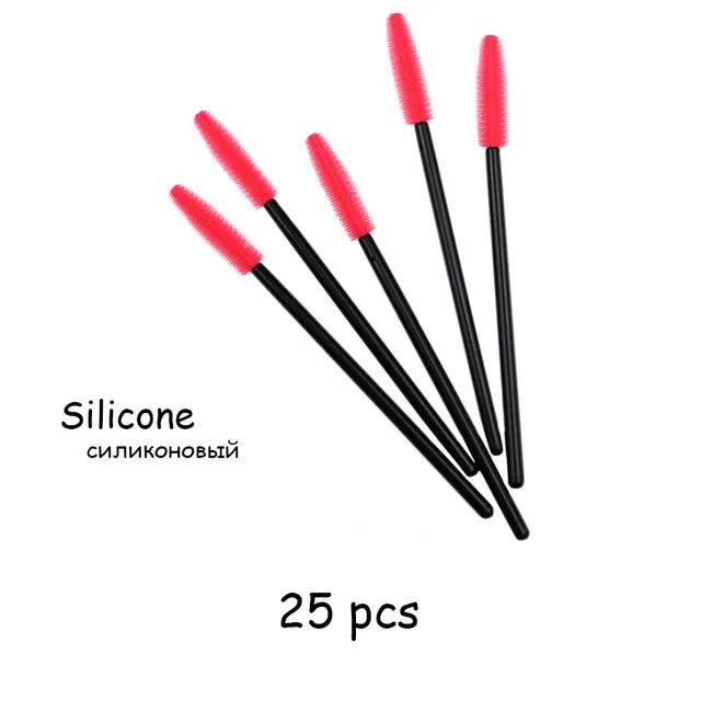 25 peças de aplicador de silicone para rímel