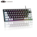 Teclado gamer MageGee Mini 60%, retroiluminação RGB com sensação mecânica