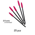 25 peças de aplicador de silicone para rímel